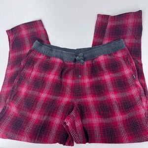 Eddie Bauer Red and Gray Plaid Pajama pants / lounge Lightweight Casual‎